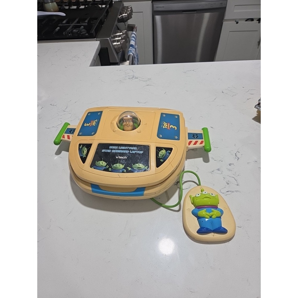 Buzz Lightyear Vtech Star Command Laptop Pixar Toy Story 3 WORKS